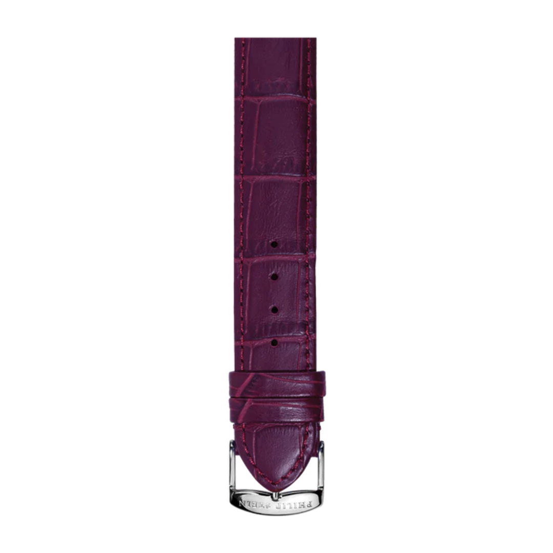 PHILIP STEIN Signature Purple Alligator-print Strap Size 1