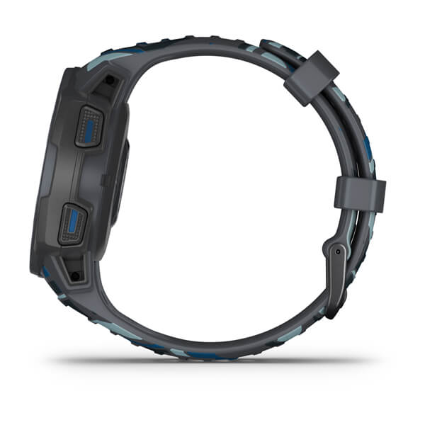 ساعة Garmin Instinct Solar Tactical Edition بسوار سيليكون "بايبلاين" وشاشة عرض ملونة بالكامل