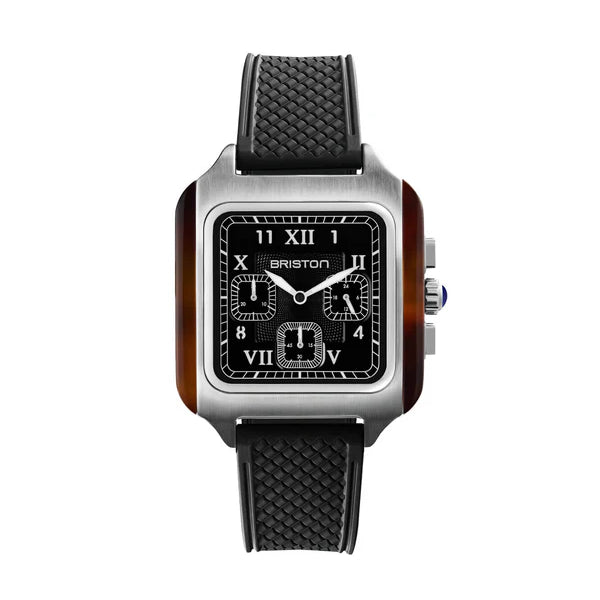 STREAMLINER KENNEDY CHRONO SS 38 TORTOISE ACETATE BLACK DIAL & FKM