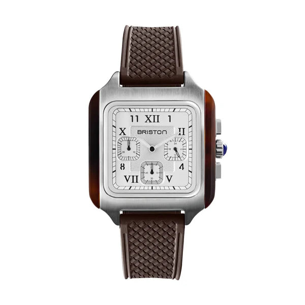 STREAMLINER KENNEDY CHRONO SS 38 TORTOISE ACETATE WHITE DIAL & FKM