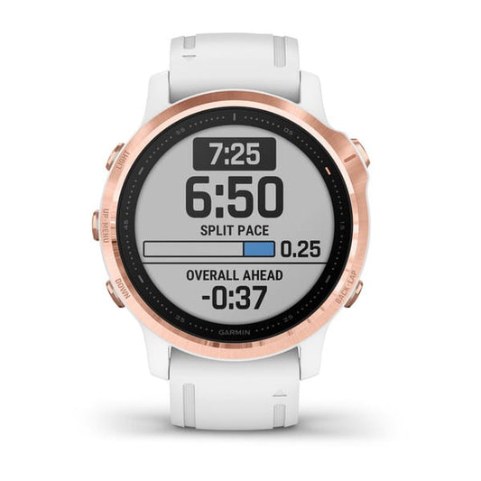 Garmin Fenix 6S Silicone White Strap Full Color Display Dial Watch