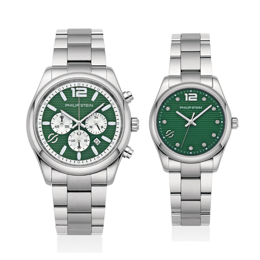 Philip Stein Couple Watch 47C-CRGRSP-SS & 46-DGRP-SS