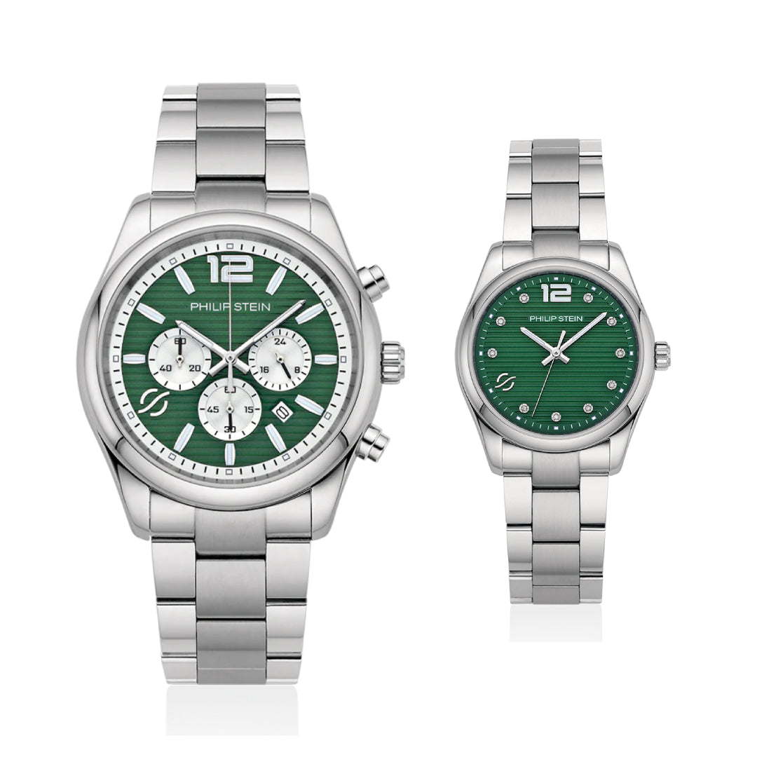 Philip Stein Couple Watch 47C-CRGRSP-SS & 48-DGRP-SS