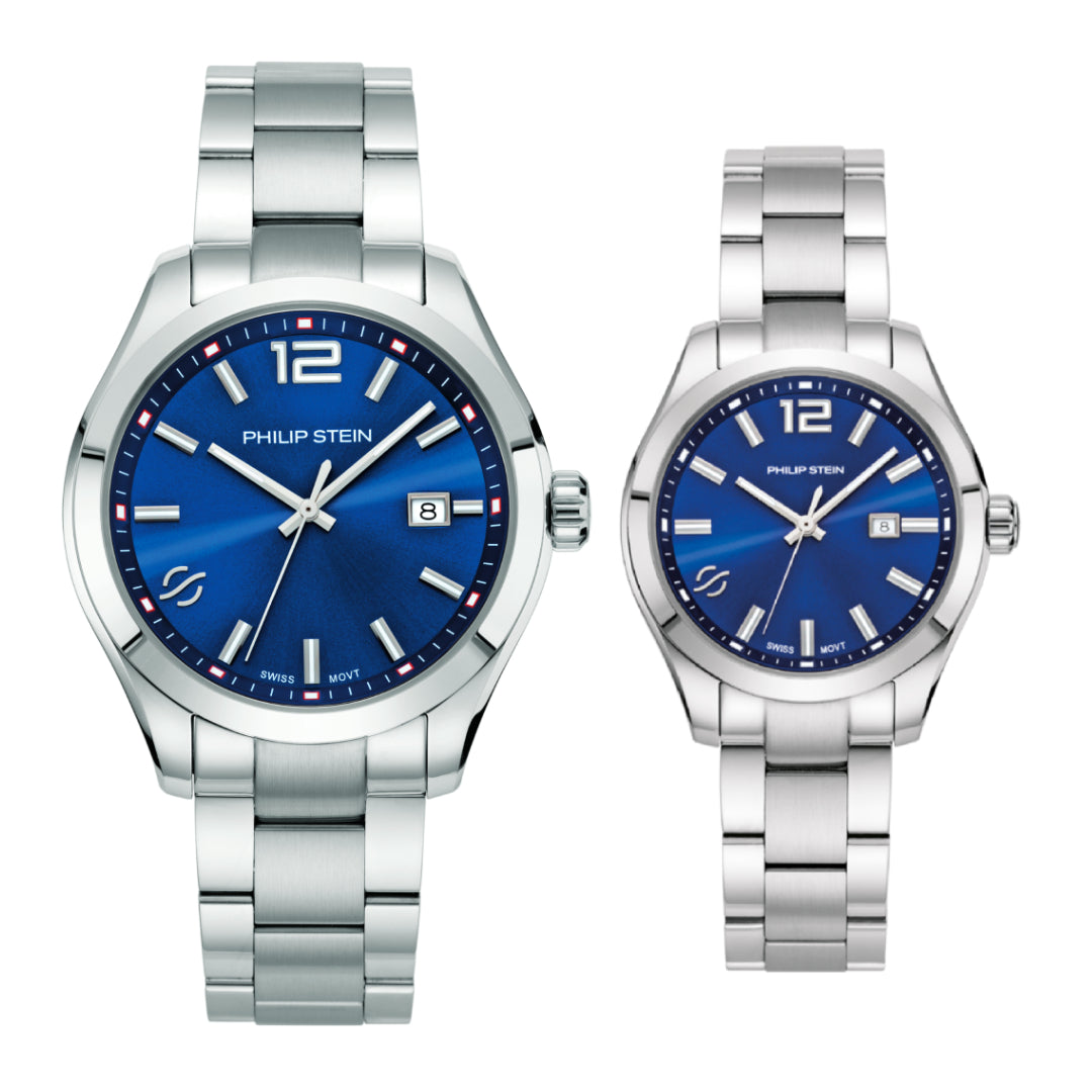 Philip Stein Couple Watch 92-CBL-SS & 91-CBL-SS