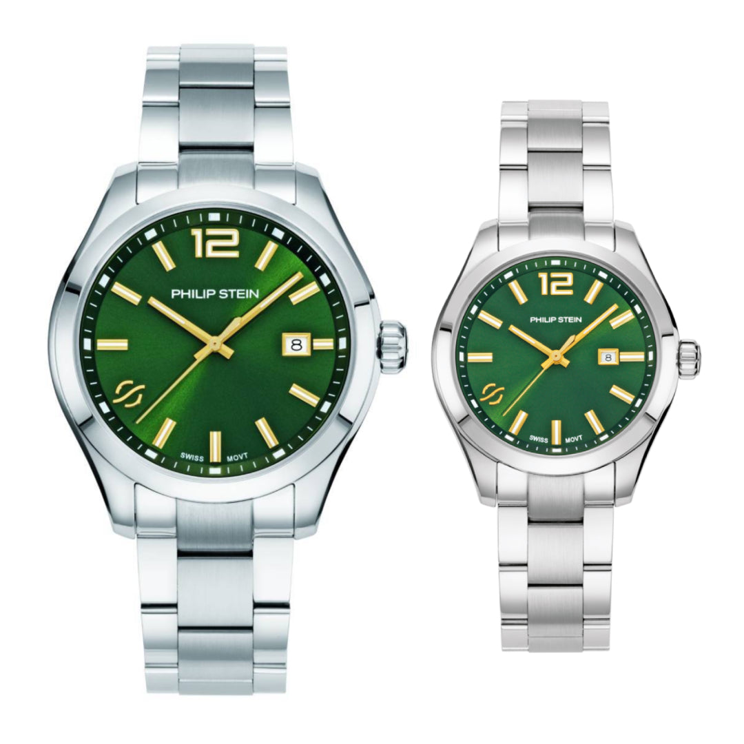 Philip Stein Couple Watch 92-CGRNG-SS & 91-CGRNG-SS