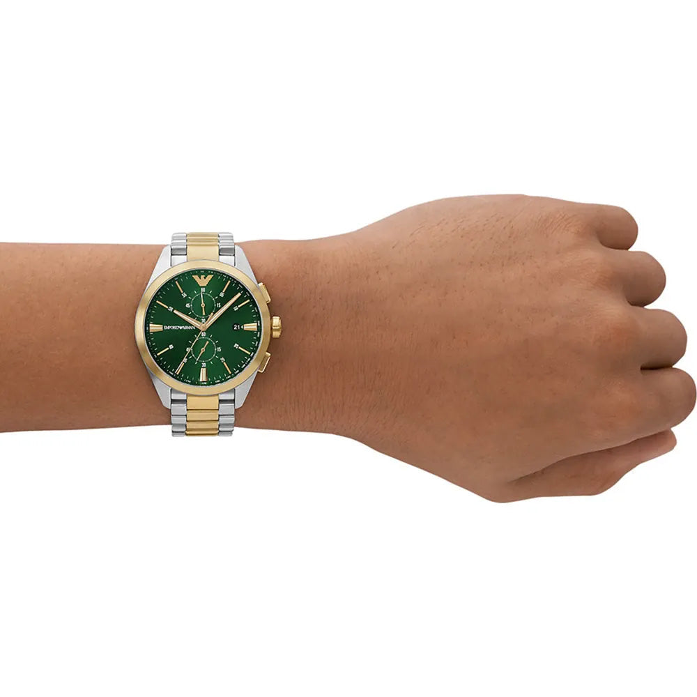 Emporio Armani Chronograph Two-Tone Stainless Steel Watch