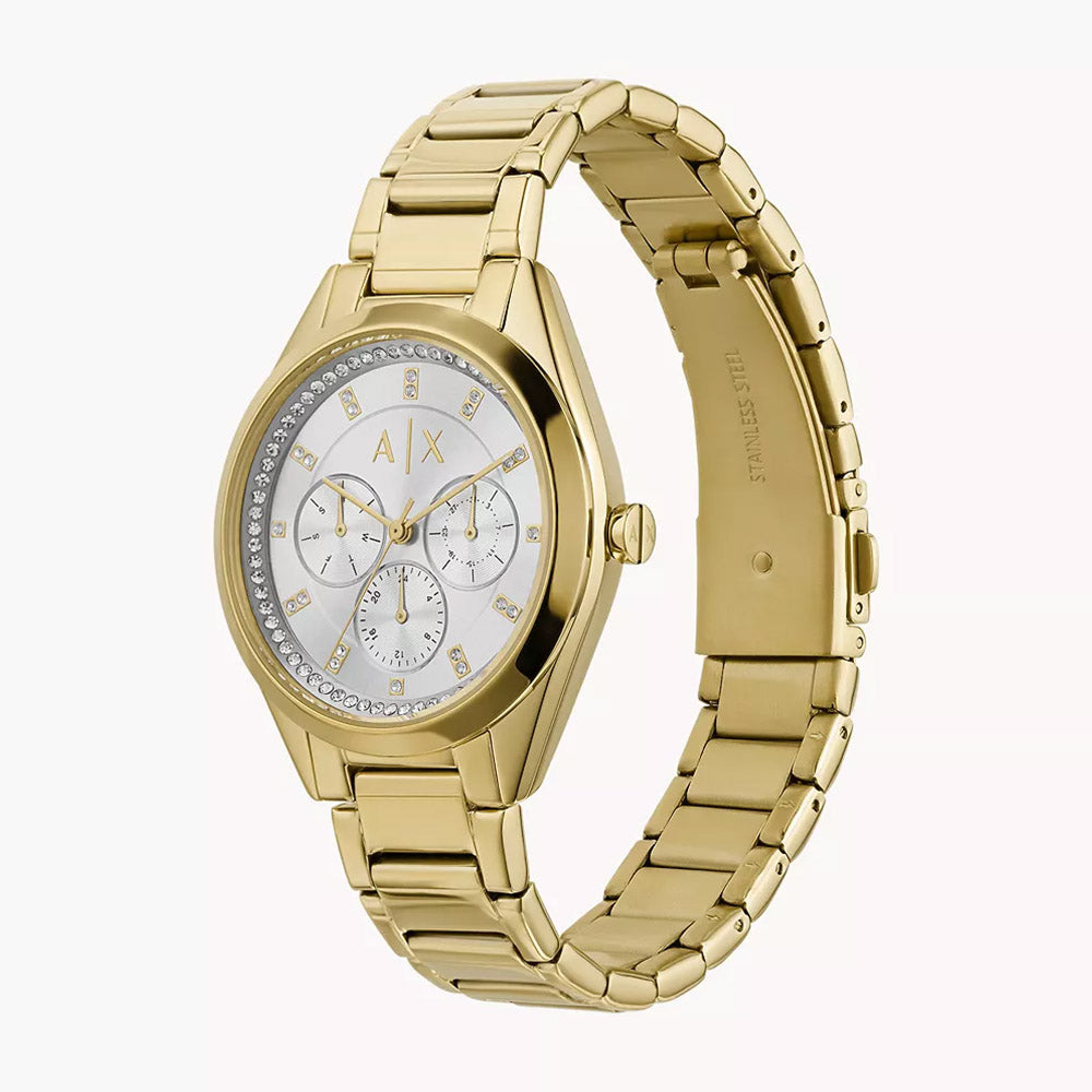 Armani Exchange Women's Multifunction Gold-Tone Stainless Steel Watch