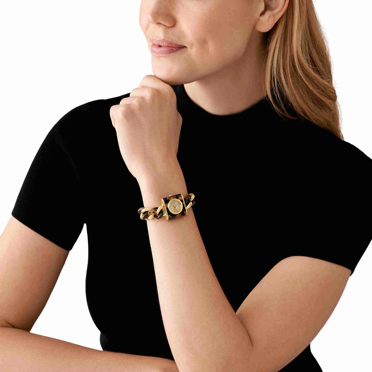 Michael Kors Mk Chain Lock Women's Multi Stainless Steel Watch