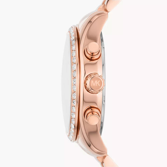 Michael Kors Lexington Lux Chronograph Rose Gold-Tone Stainless Steel Women's Watch
