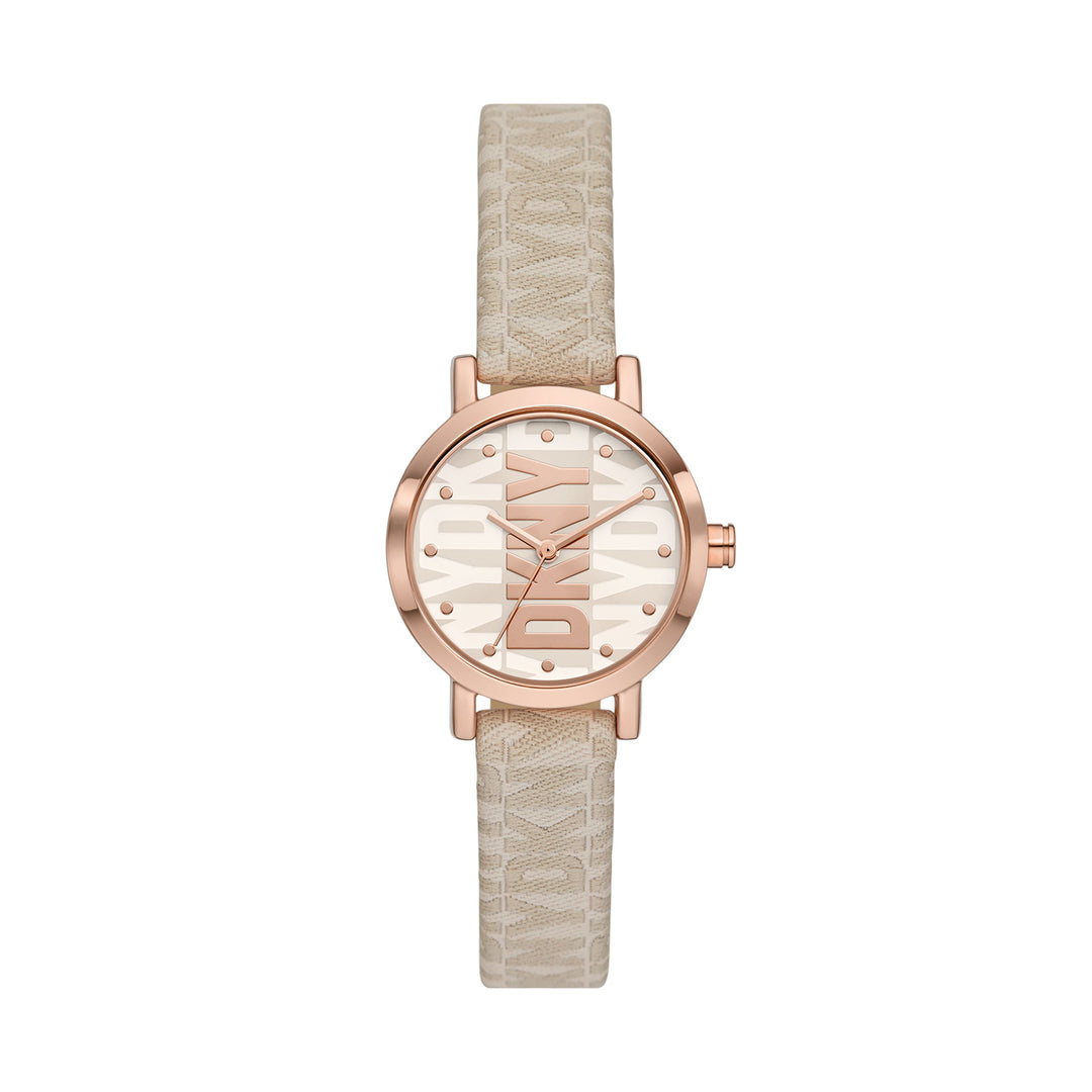Dkny Soho Three-Hand Nude Fabric Watch