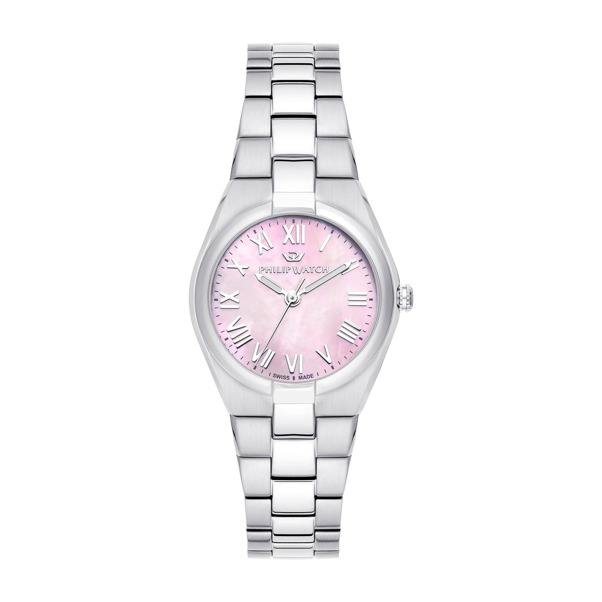 Philip Watch Timeless 3H 29MM Rose MOP Dial BR SS