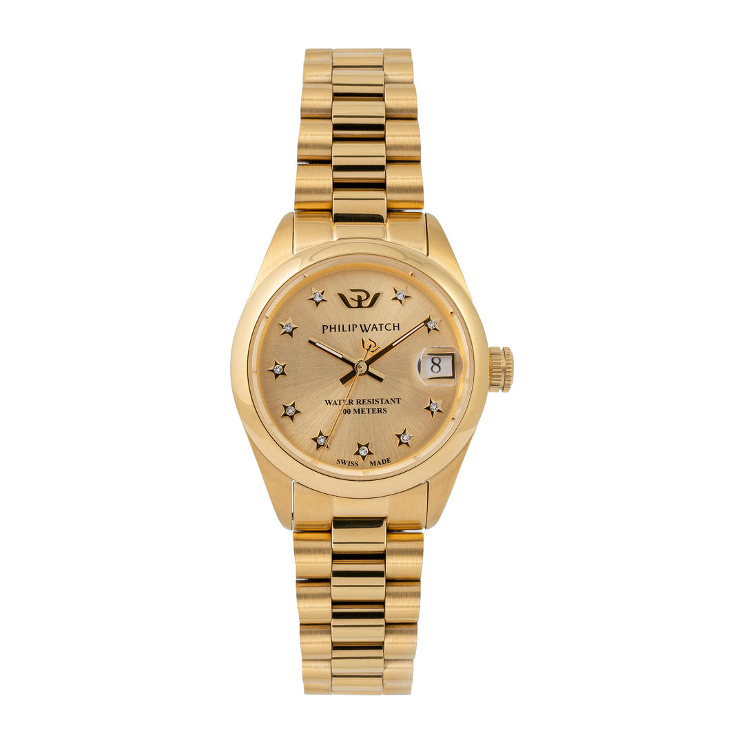 Philip Watch CARIBE 31MM 3H YG DIAL W/DIAM BR YG
