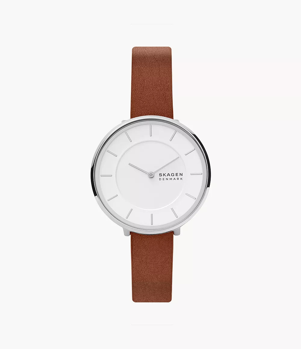 SKAGEN ANALOG WATCH 0 JWL SS LEATHER STRAP