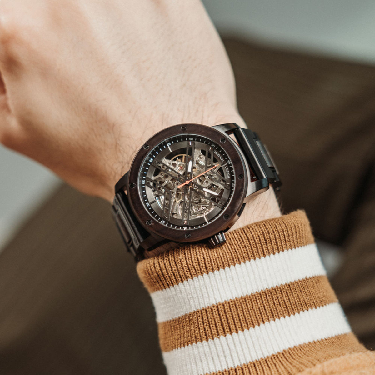 Woodwatch Men's Heroic Dark Soil Automatic Watch