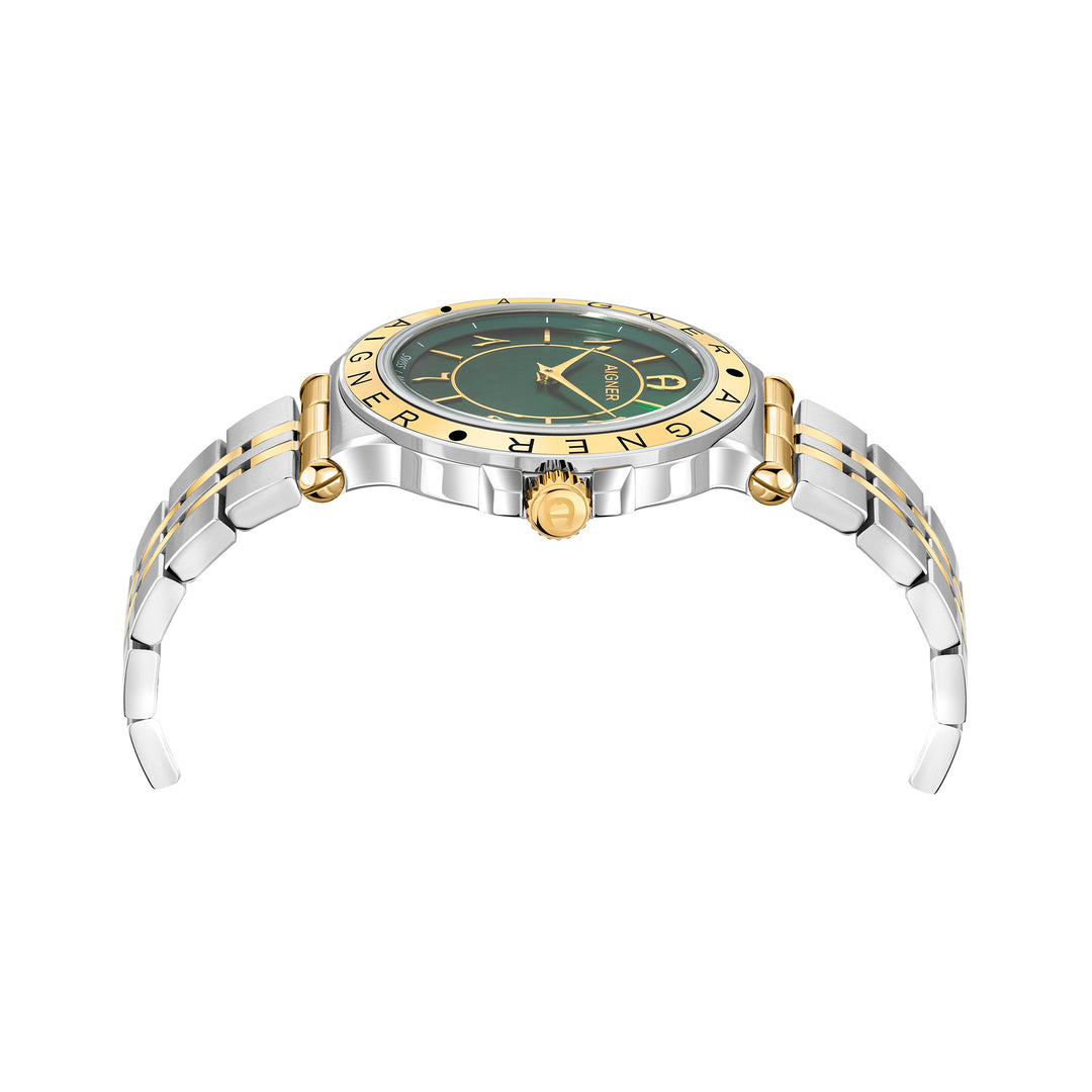 Aigner Women's Stainless Steel Case Bracelet Green Mother of Pearl Dial Watch