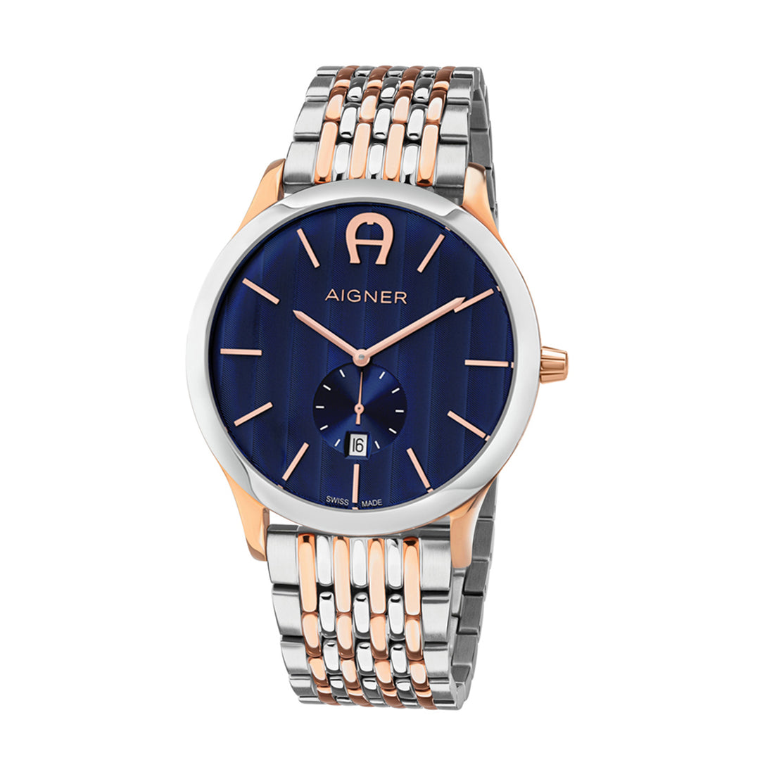 Aigner Men's Stainless Steel Case Bracelet Blue Dial Watch
