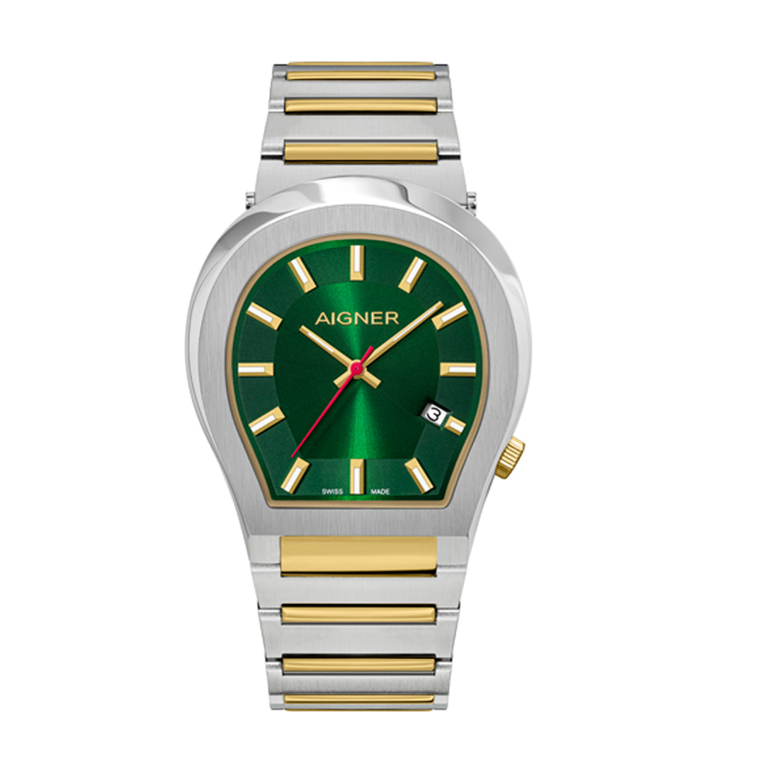 Aigner Men's Stainless Steel Case Bracelet Green Dial Watch