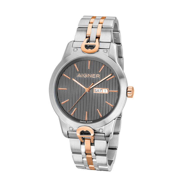 Aigner Men's Stainless Steel Case Bracelet Grey Dial Watch