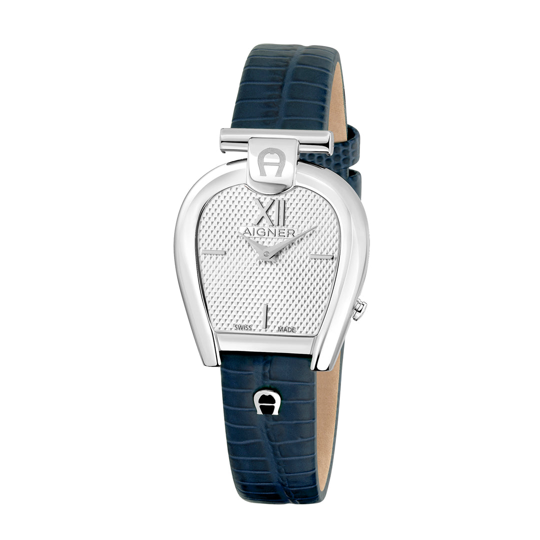 Aigner Women's Stainless Steel Case Leather Silver White Dial Watch
