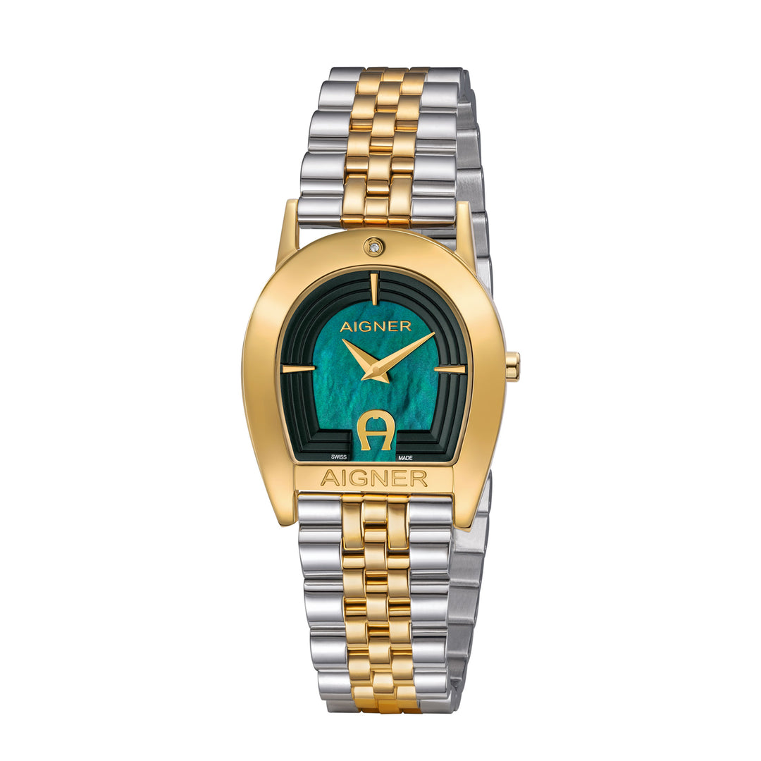 Aigner Women's Stainless Steel Case Bracelet Green Dial Watch