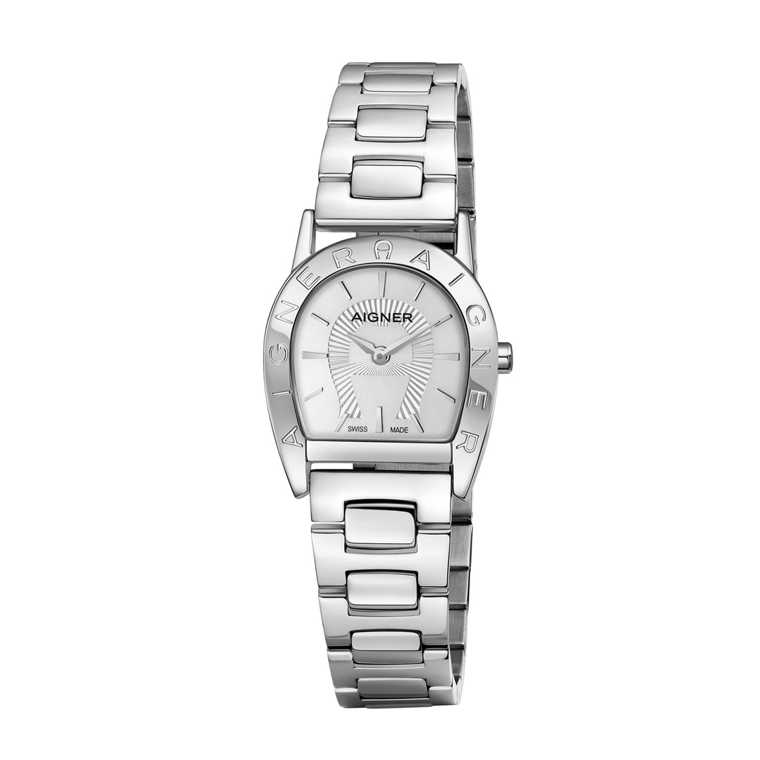 Aigner Women's Stainless Steel Case Bracelet White Mother of Pearl Dial Watch