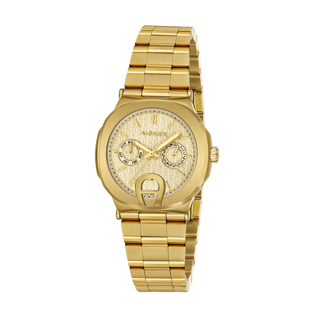 Aigner Women's Stainless Steel Case Bracelet Light Champagne Dial Watch