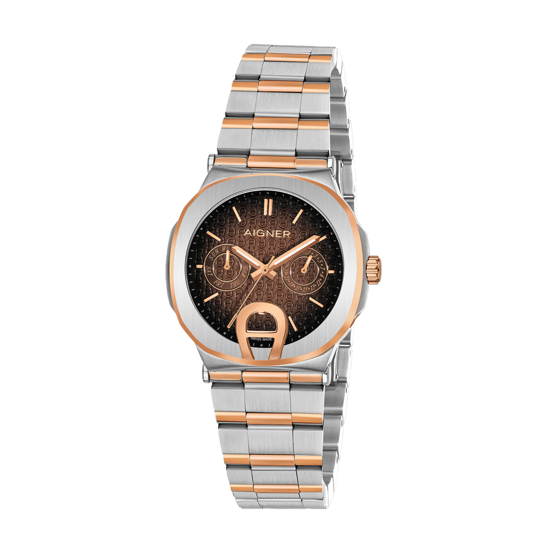Aigner Women's Stainless Steel Case Bracelet Brown Dial Watch