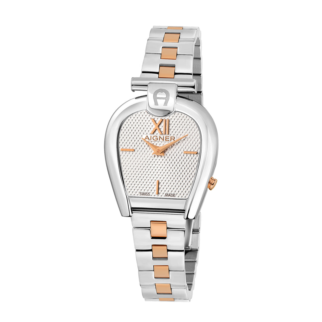 Aigner Women's Stainless Steel Case Bracelet Silver White Dial Watch