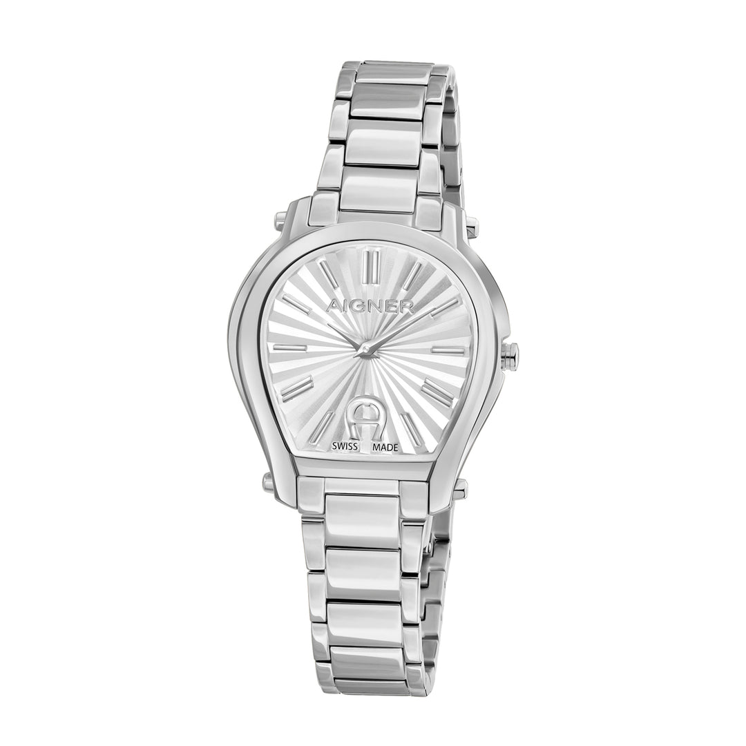 Aigner Women's Stainless Steel Case Bracelet Silver White Dial Watch