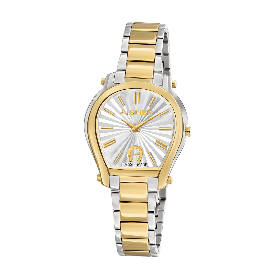 Aigner Women's Stainless Steel Case Bracelet Silver White Dial Watch