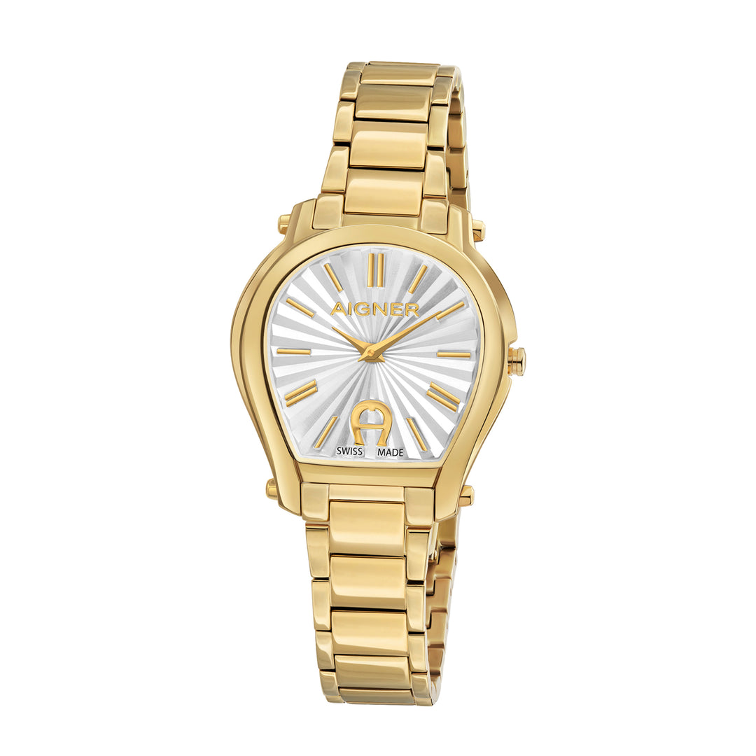 Aigner Women's Stainless Steel Case Bracelet Silver White Dial Watch