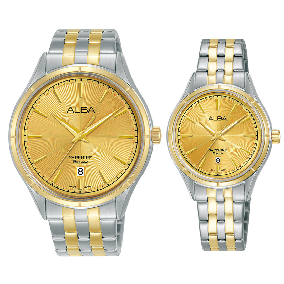 Alba Couple Set Watches - AS9T64X1 & AH7CY2X1