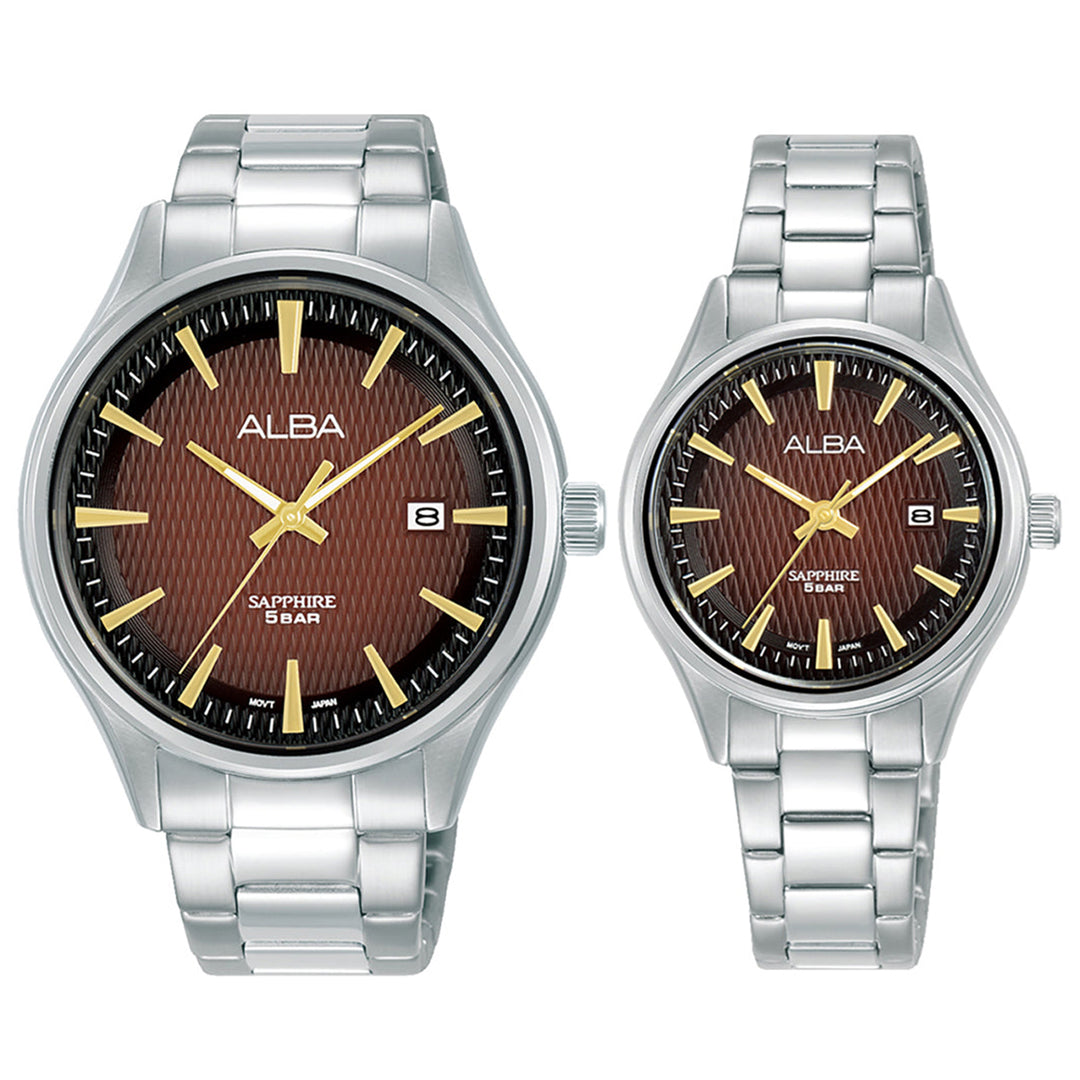 Alba Couple Set Watches - AS9U39X1 & AH7DM3X1