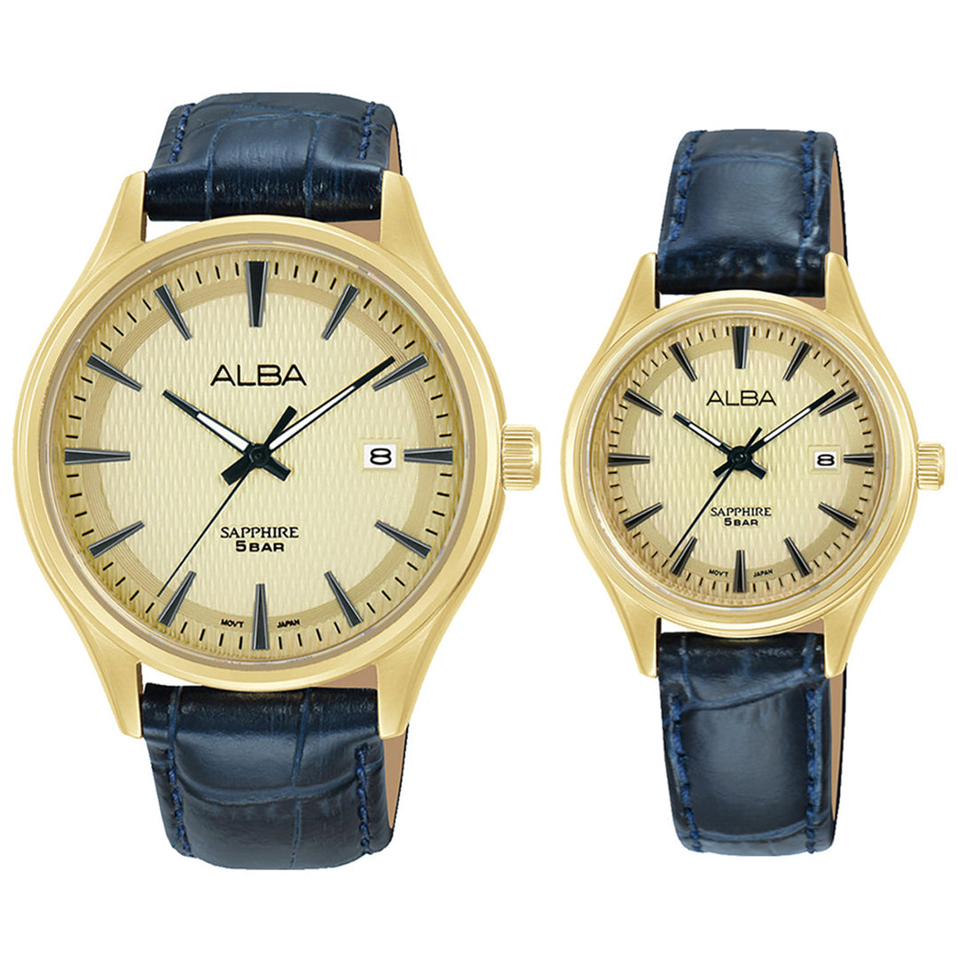 Alba Couple Set Watches - AS9U46X1 & AH7DN0X1