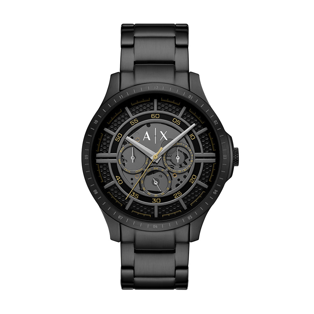 Armani Exchange Multifunction Black Stainless Steel Watch