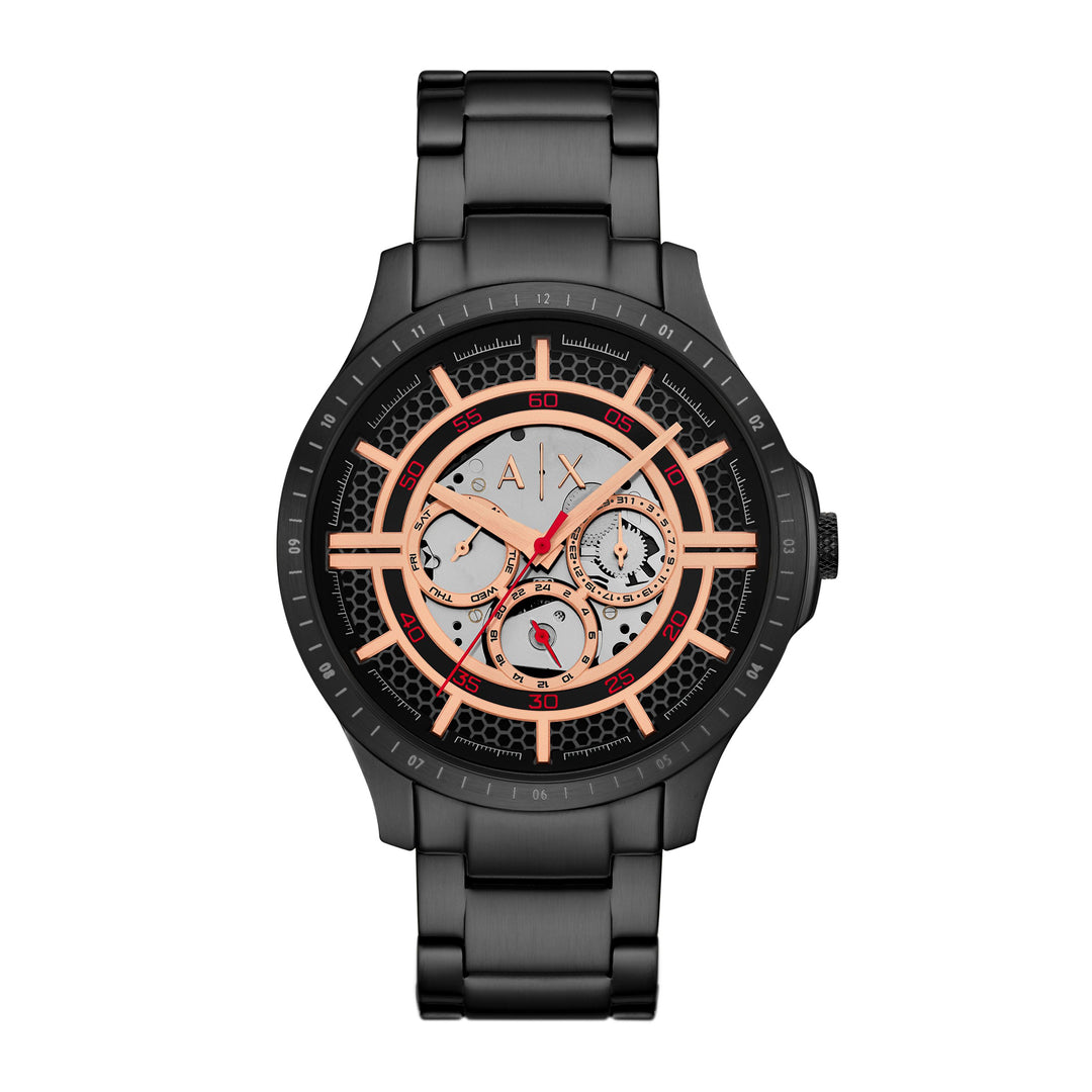 Armani Exchange Men's Multifunction Black Stainless Steel Watch
