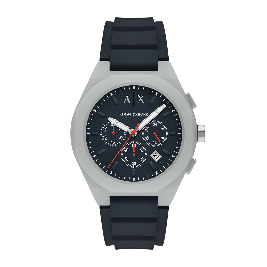 Armani Exchange Men's Sync Chronograph Gray Silicone Watch