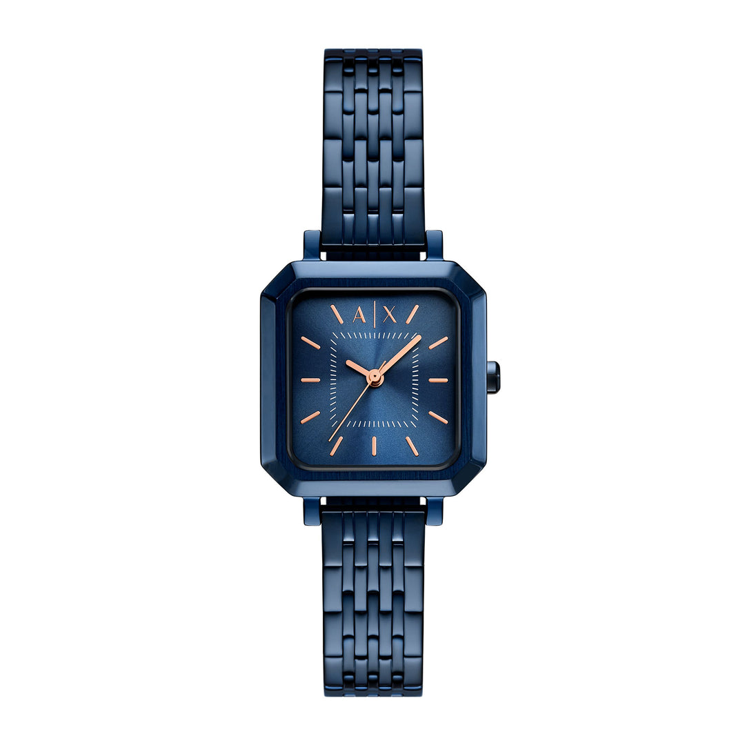 Armani Exchange Women's Three-Hand Blue Stainless Steel Watch