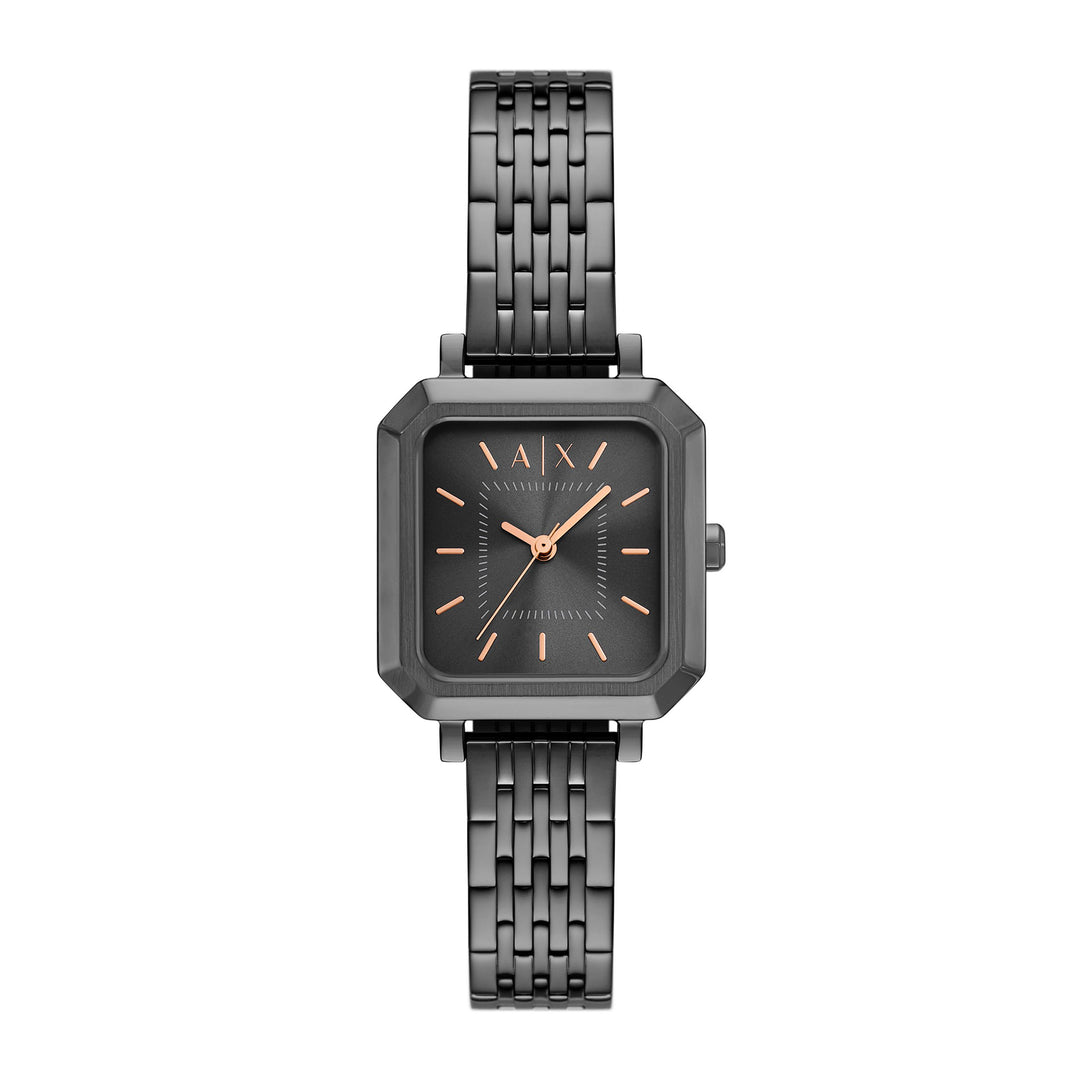 Armani Exchange Women's Three-Hand Gunmetal Stainless Steel Watch