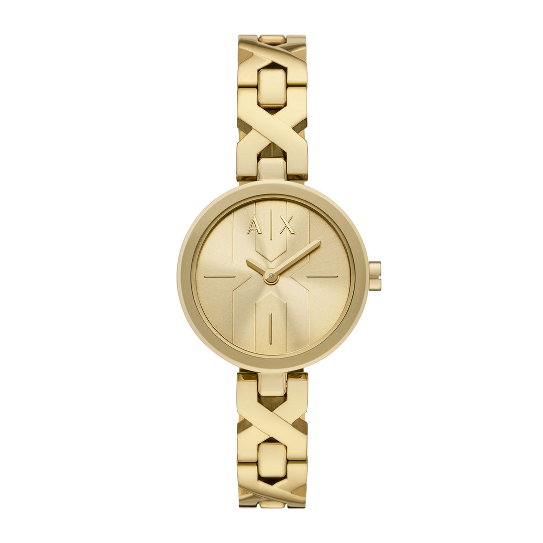 Armani Exchange Women's Two-Hand Gold-Tone Stainless Steel Watch
