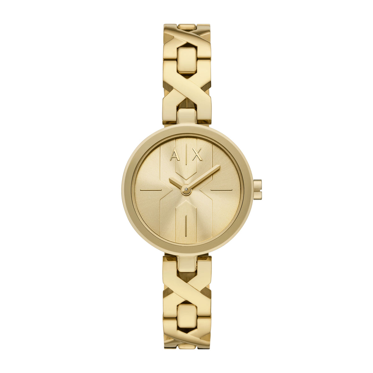 Armani Exchange Women's Two-Hand Gold-Tone Stainless Steel Watch