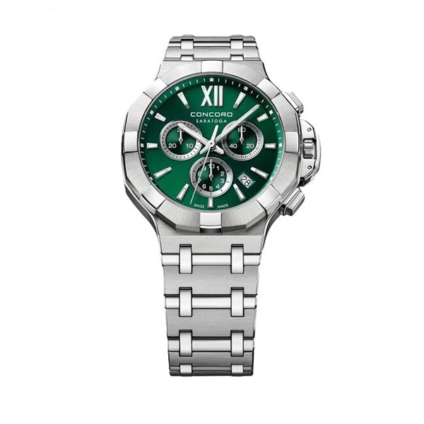 Concord Mens Watch Silver Tone Case Quartz