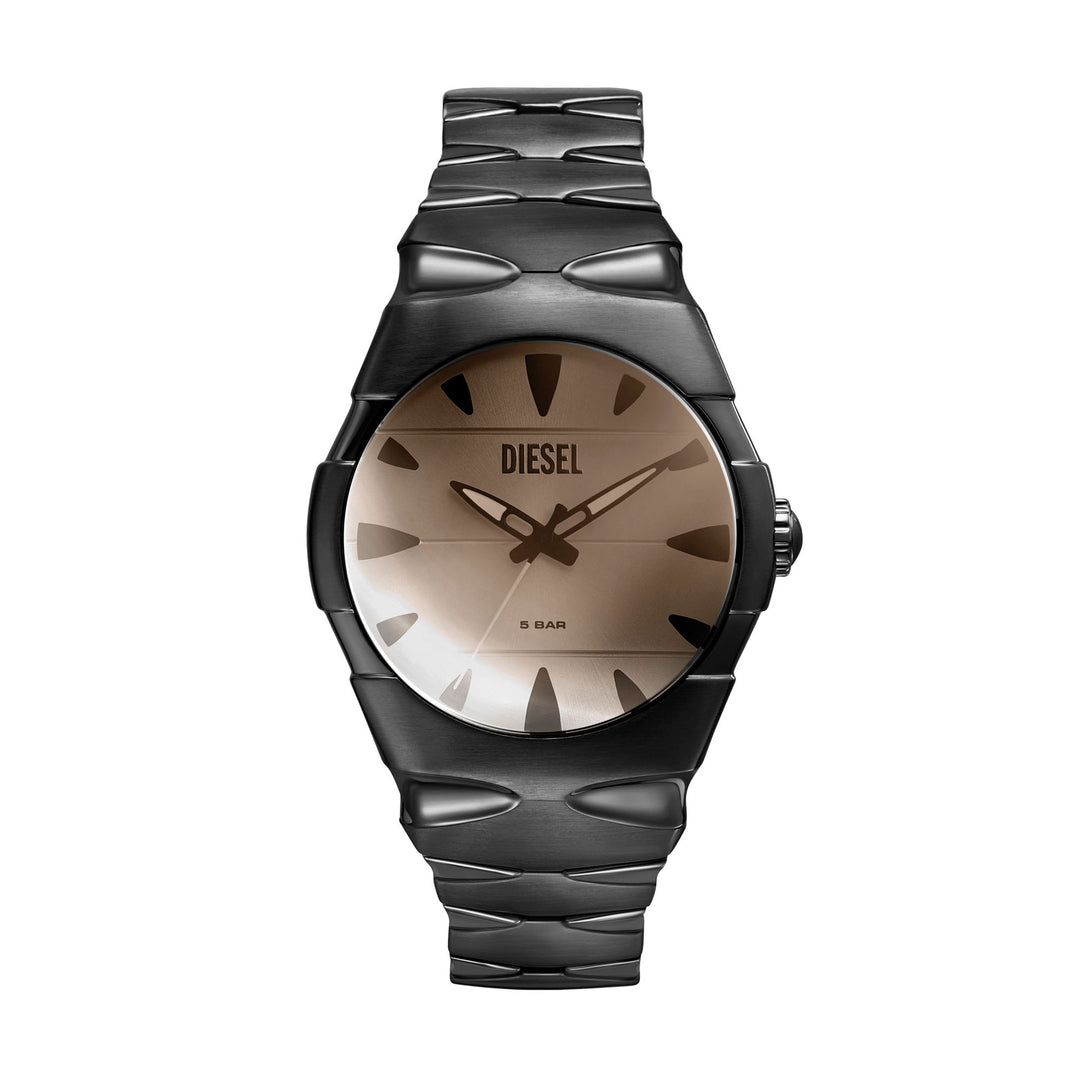 Diesel D-Sruptor Three-Hand Black Stainless Steel Watch