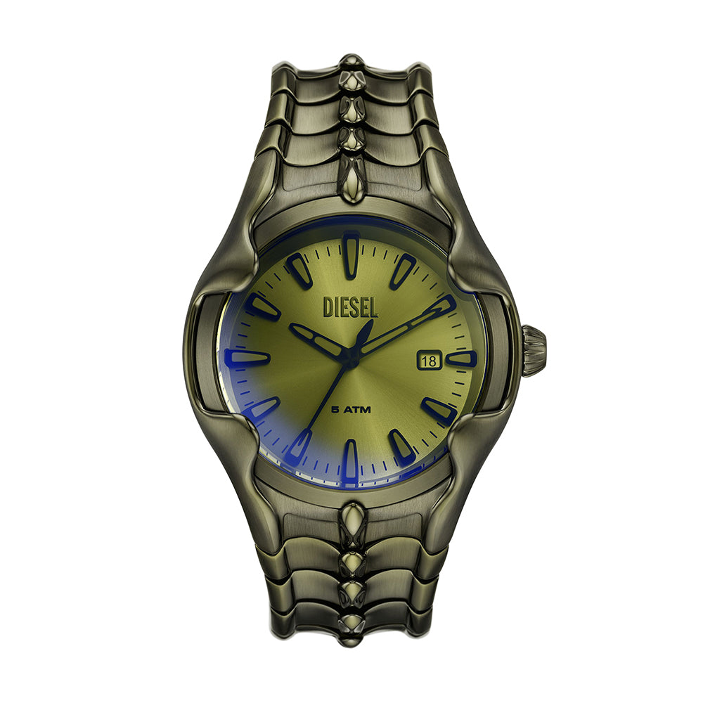 Diesel Vert Three-Hand Date Green Stainless Steel Watch