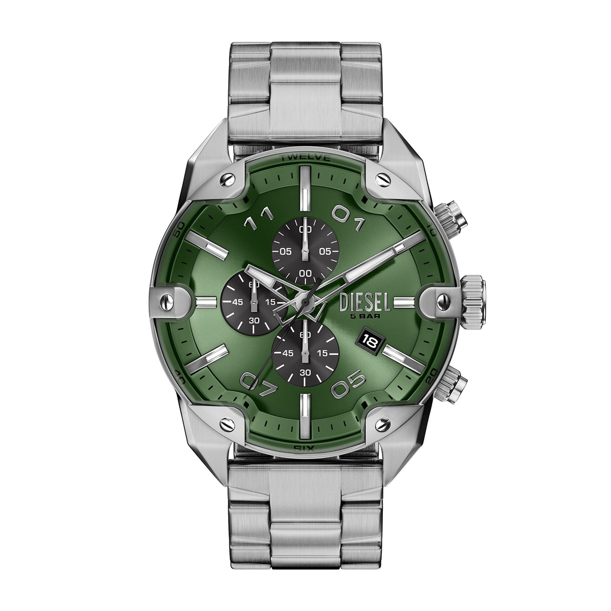 Diesel Men's Spiked Chronograph Stainless Steel Watch