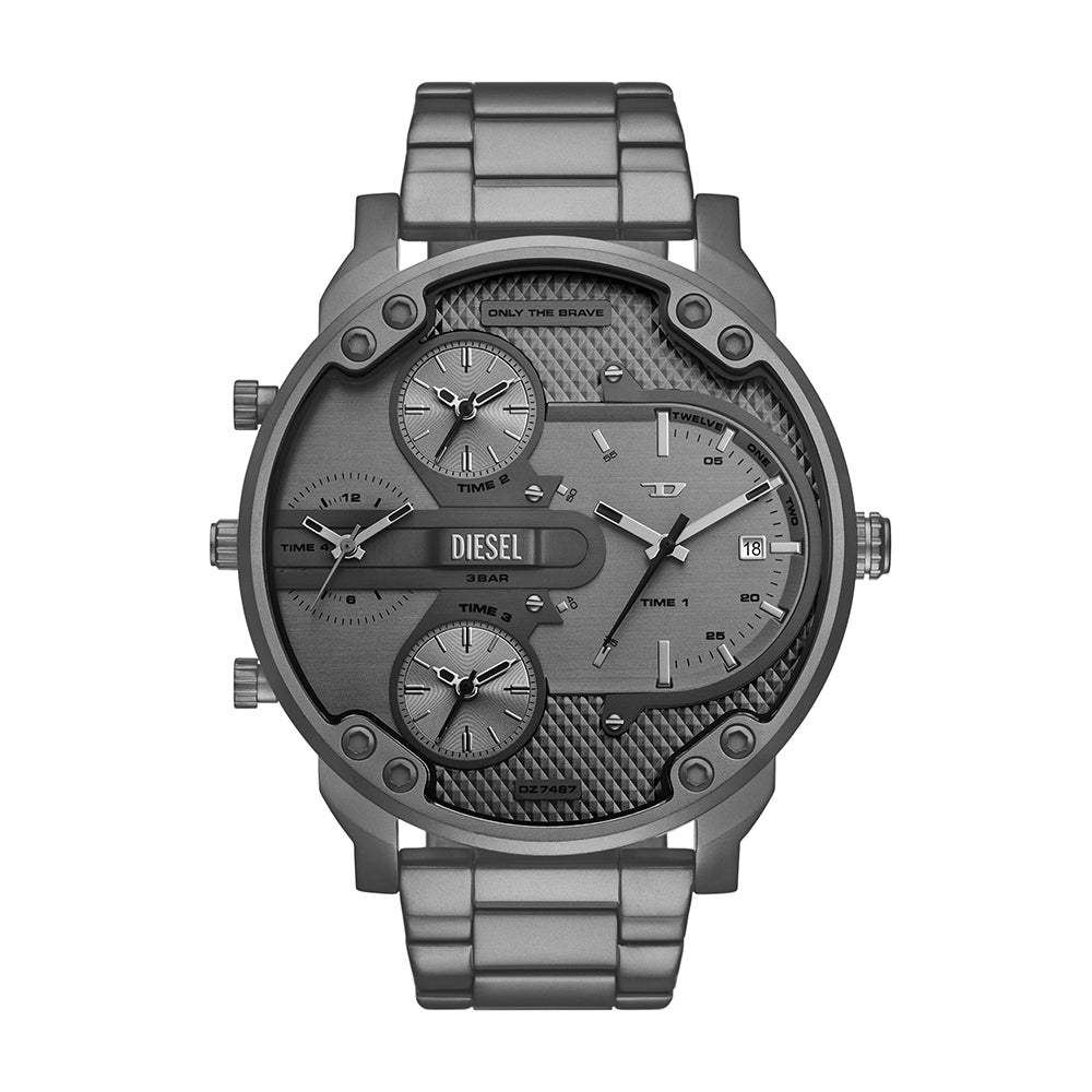 Diesel Mr. Daddy Slim Multi-Movement Gray Stainless Steel Watch