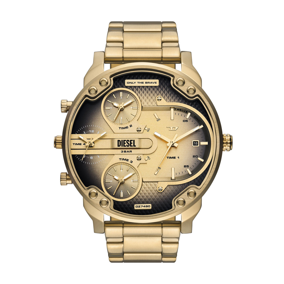 Diesel Mr. Daddy Slim Multi-Movement Gold-Tone Stainless Steel Watch