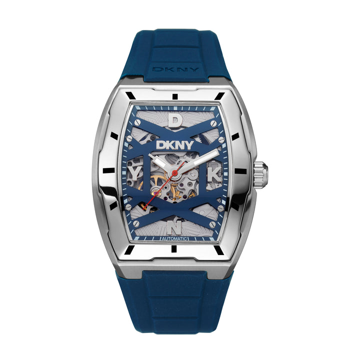 DKNY Automatic Active Men's Dark Blue Dial Silicone Strap Watch