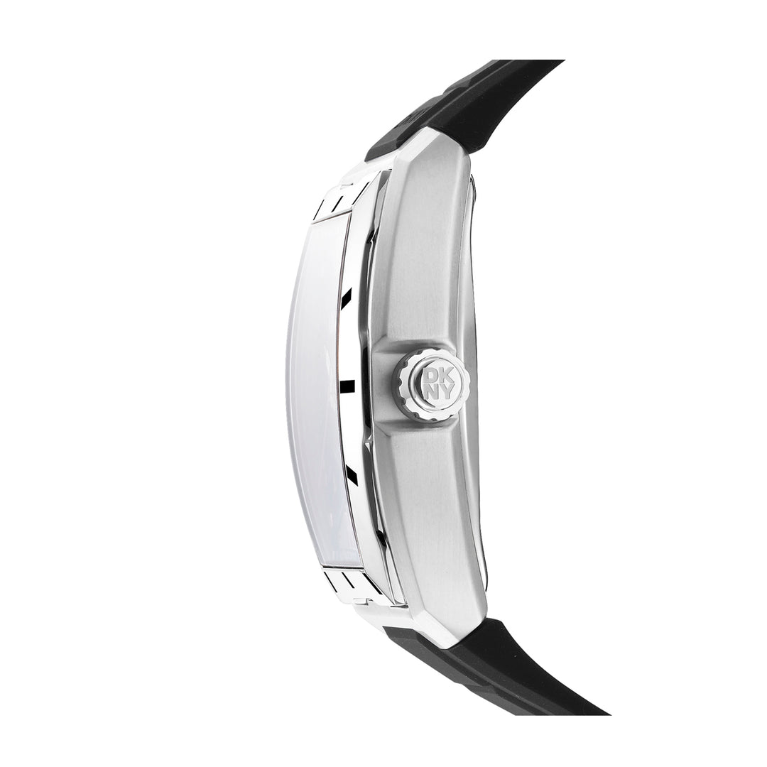 DKNY Automatic Active Men's Black Dial Silicone Strap Watch