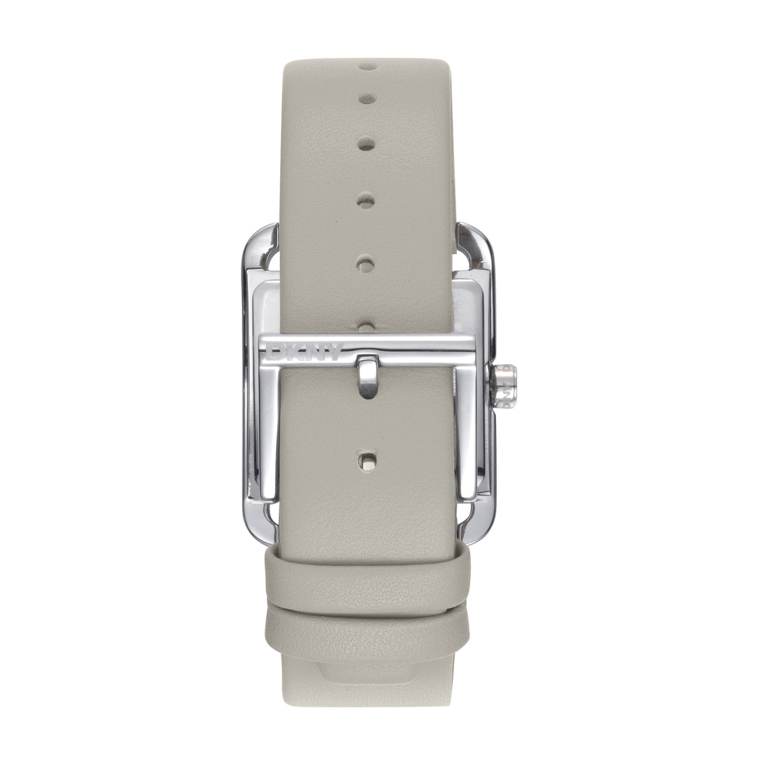 DKNY ICONIC Women's Grey Dial Leather Strap Watch